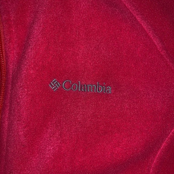 PINK GIRLS COLUMBIA ZIP-UP FLEECE JACKET - Picture 4 of 6